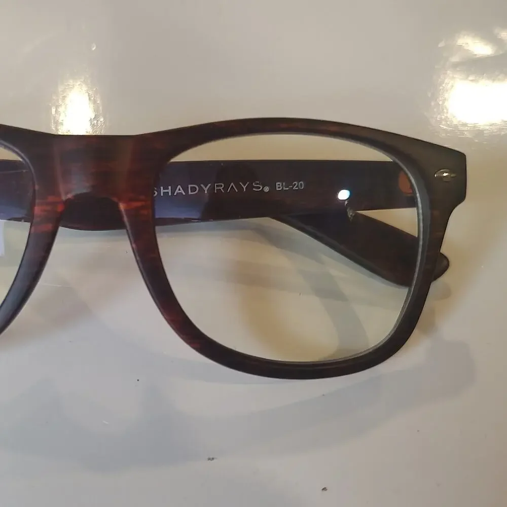 SHADYRAYS Classic Timber in Deep Timber Wood Grain Blue Light Glasses